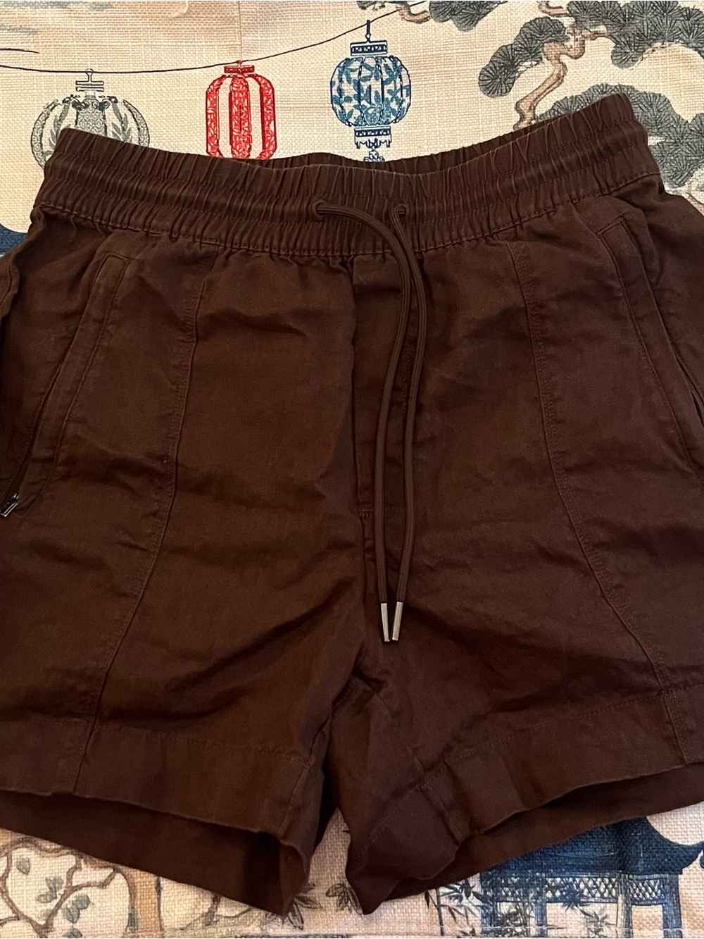 Athleta Women’s Dark Brown Drawstring Athletic Shorts